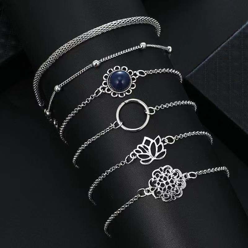 (COD)6Pcs / Bunga Gelang Tangan Wanita /Bunga matahari Adjustable Fashion Import Bracelet Bracelet