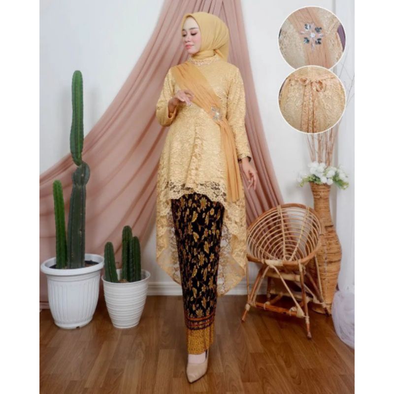NEW ARRIVAL!! (COD) KEBAYA TUNIK SELENDANG / KEBAYA SELENDANG BORKAT / KEBAYA TUNIK MODERN / KEBAYA LAMARAN / KEBAYA PESTA / KEBAYA REMAJA / KEBAYA SELENDANG / REALLPICT-5