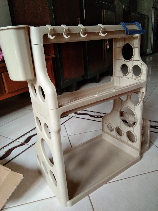 Rak Tempat Bumbu Dapur Serbaguna Dinding Minimalis Plastik Perabotan Dapur Rumah Tangga Murah Zk268