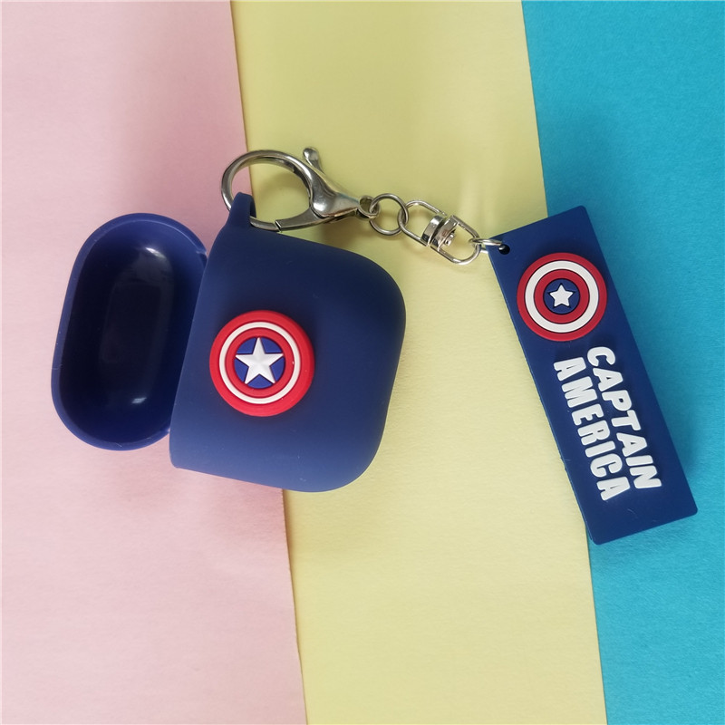Realme Buds Air Neo Protective Cover Silicone Case for Realme Buds Air Soft Shell Cool Marvel with keychain