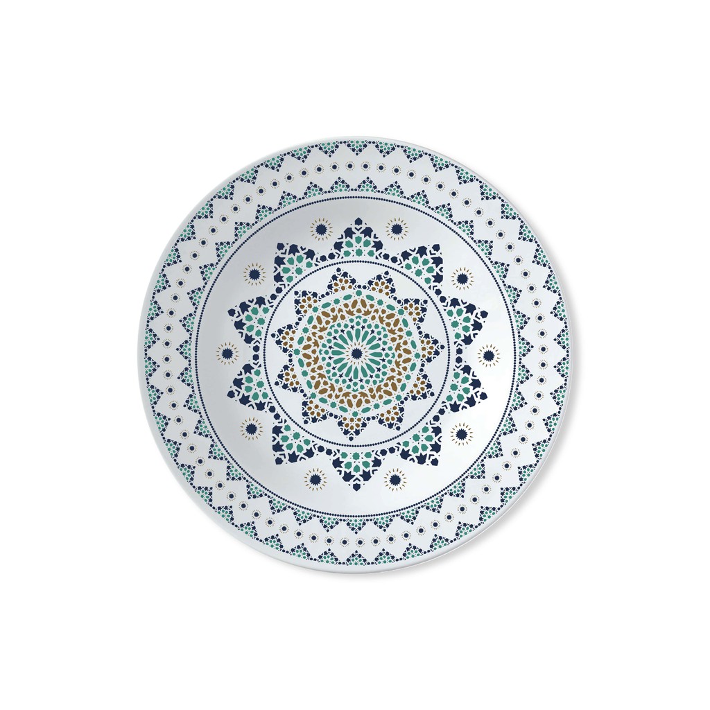  ZEN  Piring  Saji Keramik  Tosca Marocan Diameter 27 cm 