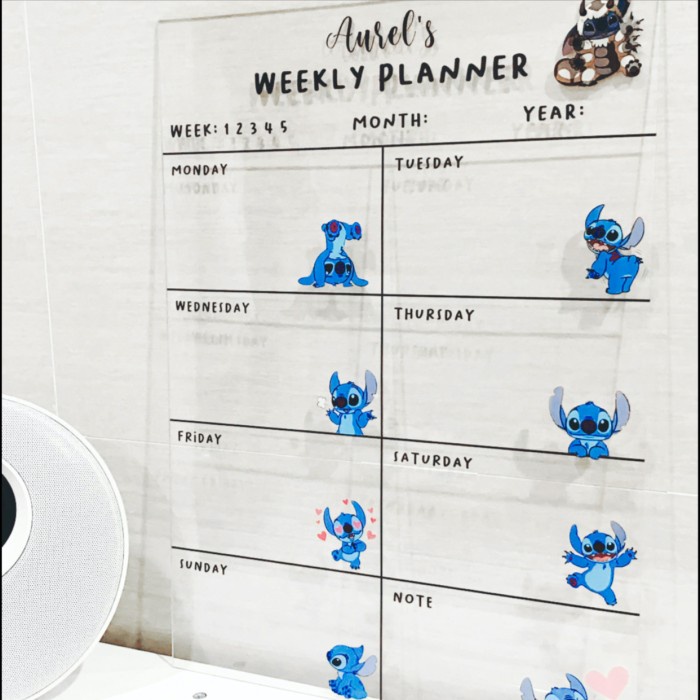 

[RESTOCK] Custom Acrylic Planner (Custom Icons, Fonts, dll) - A4 (21x30cm), Sesuai Catalog