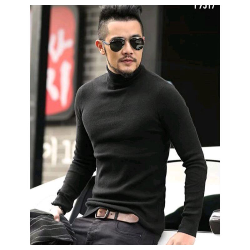 TURTLENECK Sweater Rajut Pria / Sweater Rajut / Baju Rajut / Kaos Rajut / Baju Rajut Panjang