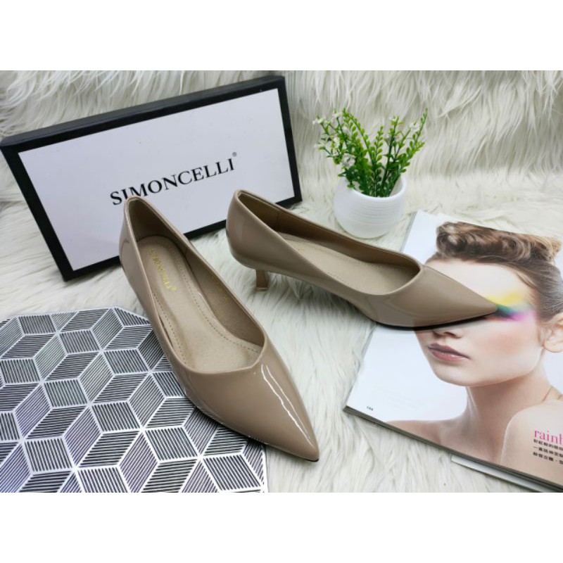 RESTOCK!!SIMONCELLI SEPATU HEELS IMPOR 927-88-KHAKI