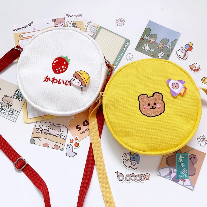  Tas  kain  kecil  di Jepang lucu kartun gadis utusan tas  