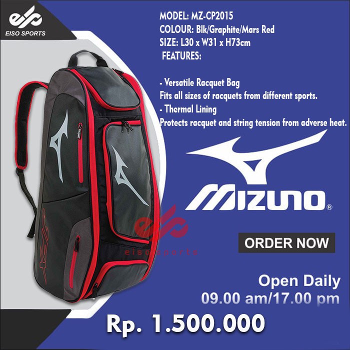 Tas Badminton Mizuno Jpx Series Black Red ( CP 2015 )