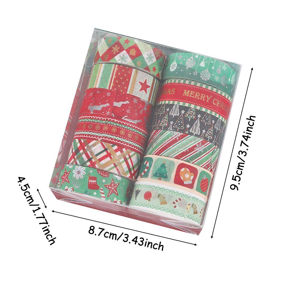 Preva 12pcs/set Washi Tape Kualitas Tinggi Merry Christmas Scrapbooking Little Fresh Kreatif Alat Tulis INS DIY Bahan