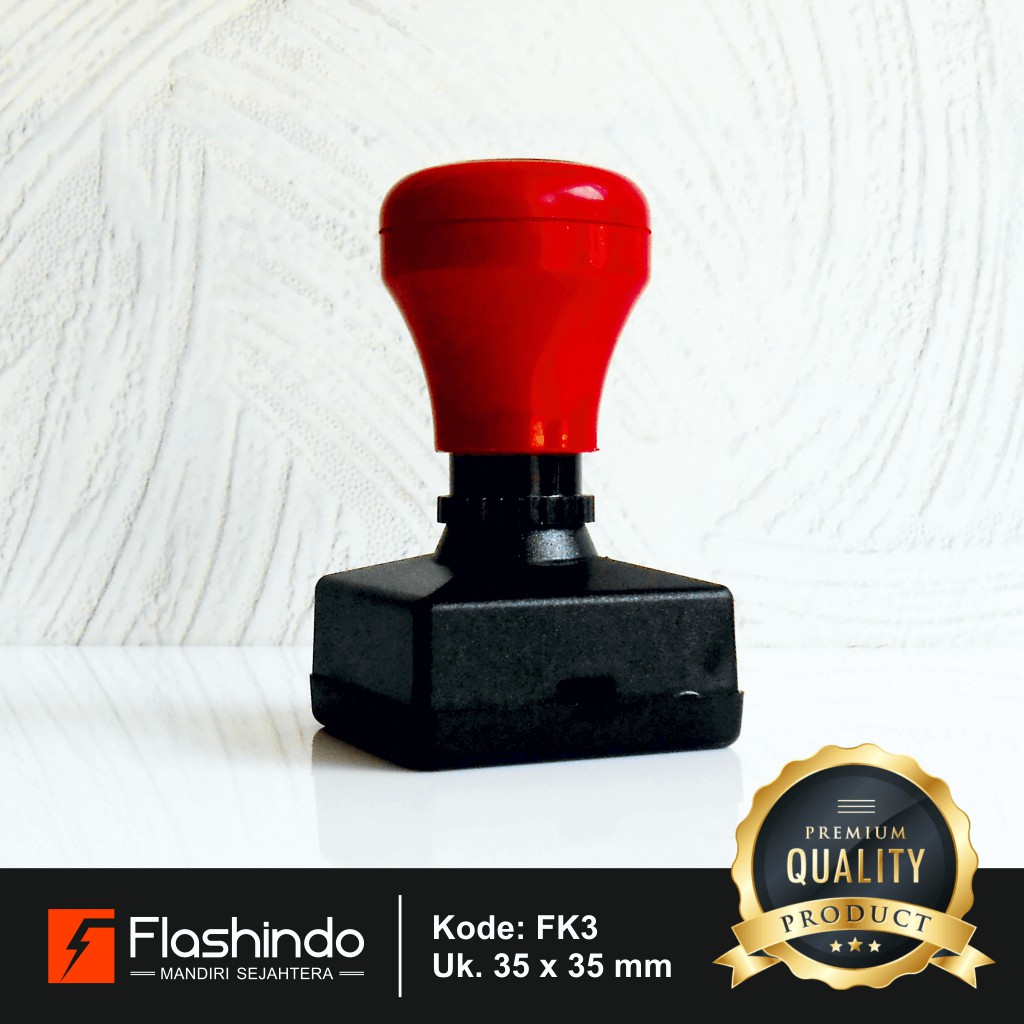 

Flashindo | Stempel Warna Kotak Besar | Ukuran 35 x 35 mm | Stempel Flash Murah