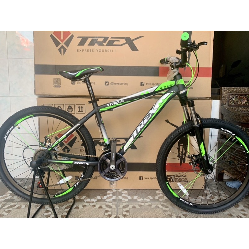 sepeda mtb trex 26 fork lock