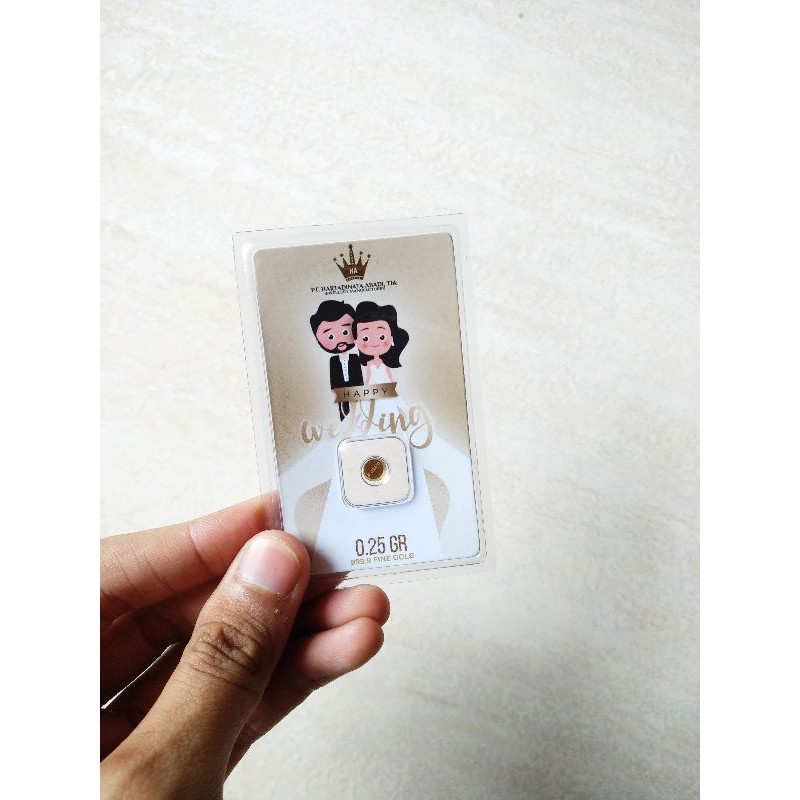 Emas Happy Wedding 0,25 gr 24 karat PT. Hartadinata Abadi