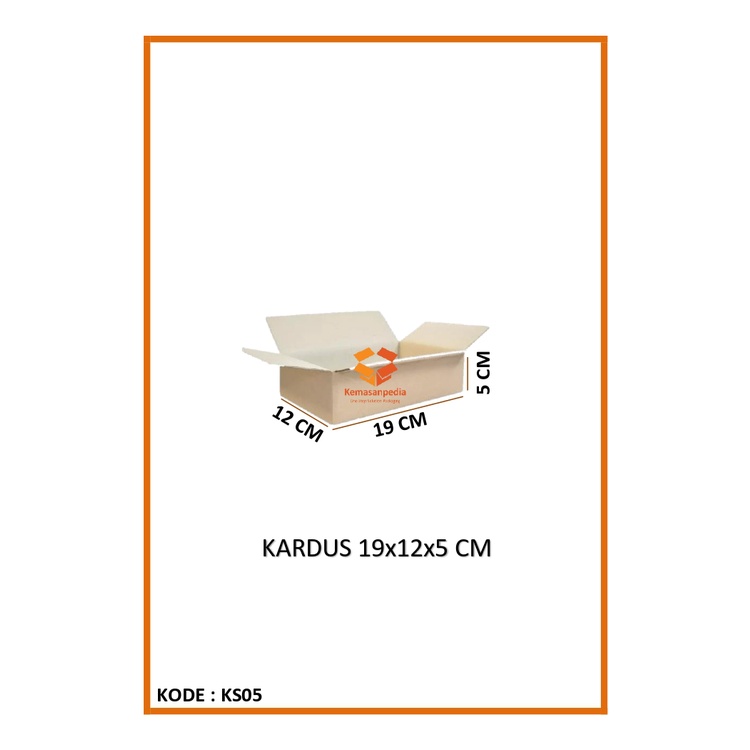 

Kardus 19x12x5 Cm Polos / Dus Dos Box Karton Kotak Kemas Packaging