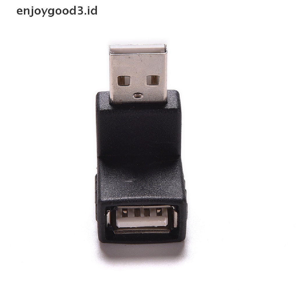 Adapter Konektor Coupler USB 2.0 Male Ke Female Sudut 90 Derajat