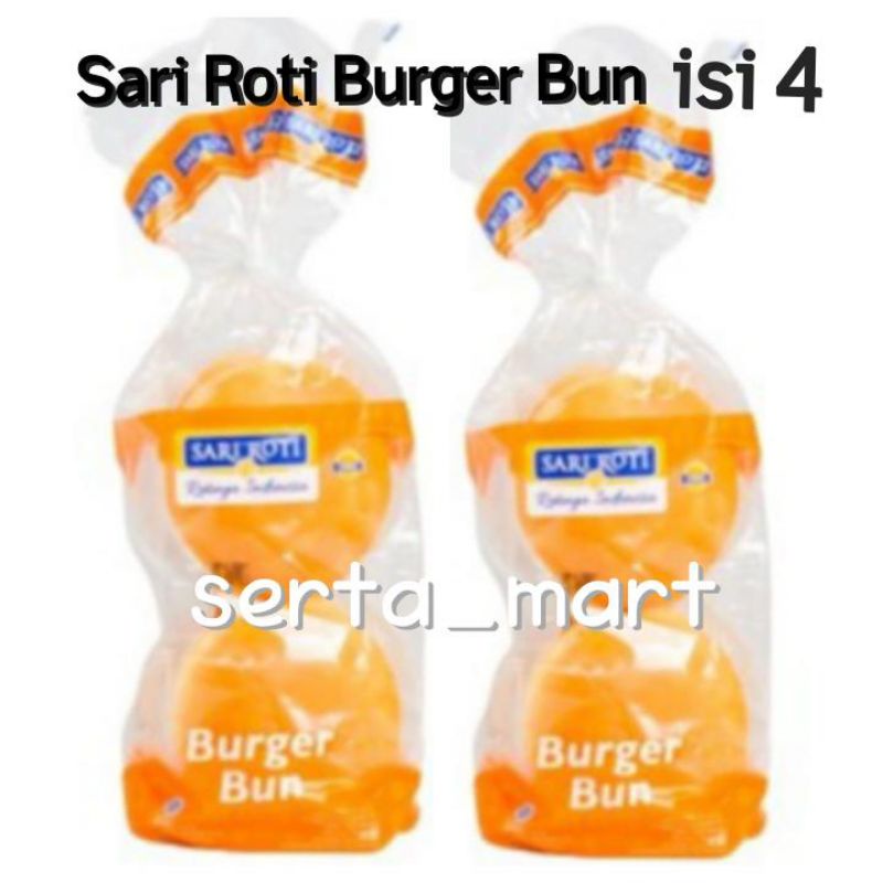 

Sari Roti Burger Bun 4's - Sariroti Burger isi 4 - 214gr