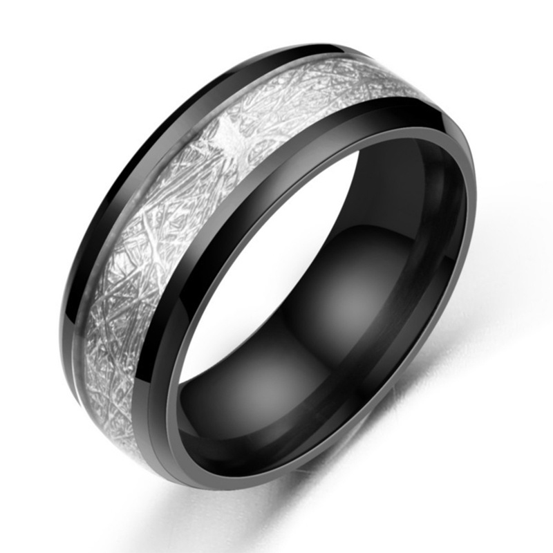 Cincin Nikah / Tunangan Vintage 8mm Bahan Tungsten Carbide Warna Silver Untuk Pria