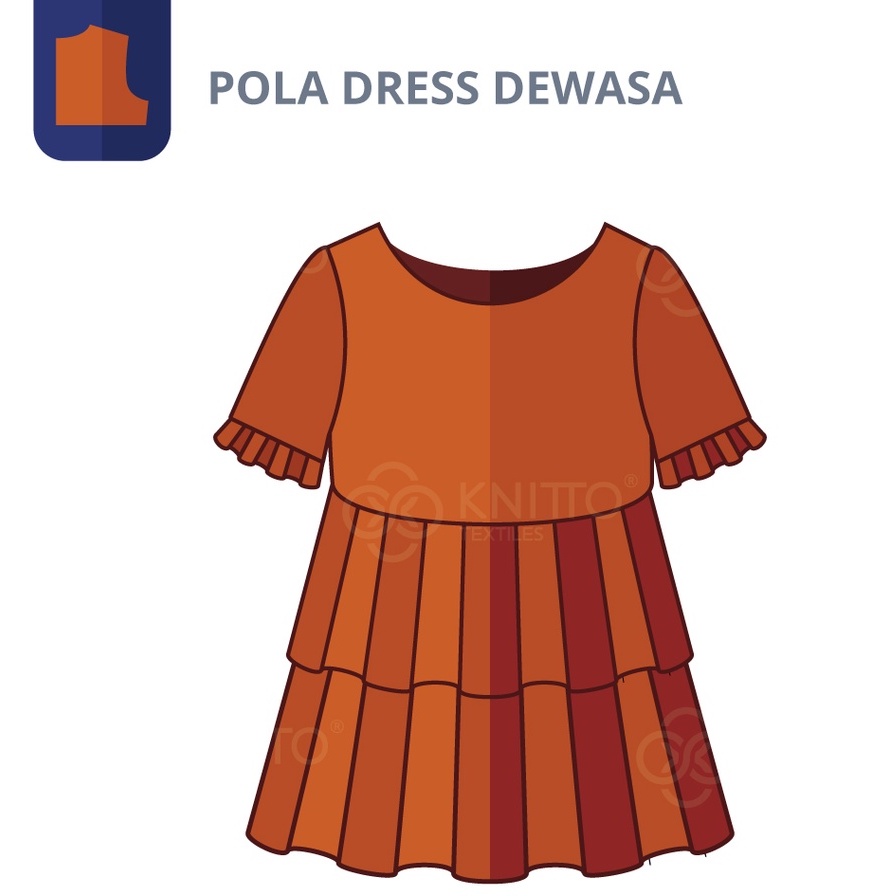 

BANNER POLA DRESS DEWASA 820001 - KNITTO