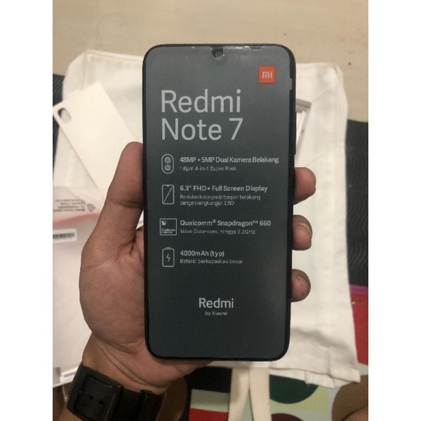 Xiaomi Redmi Note 7 Second 4GB/64GB Black Full set ORI (Box, Charger, Headset)