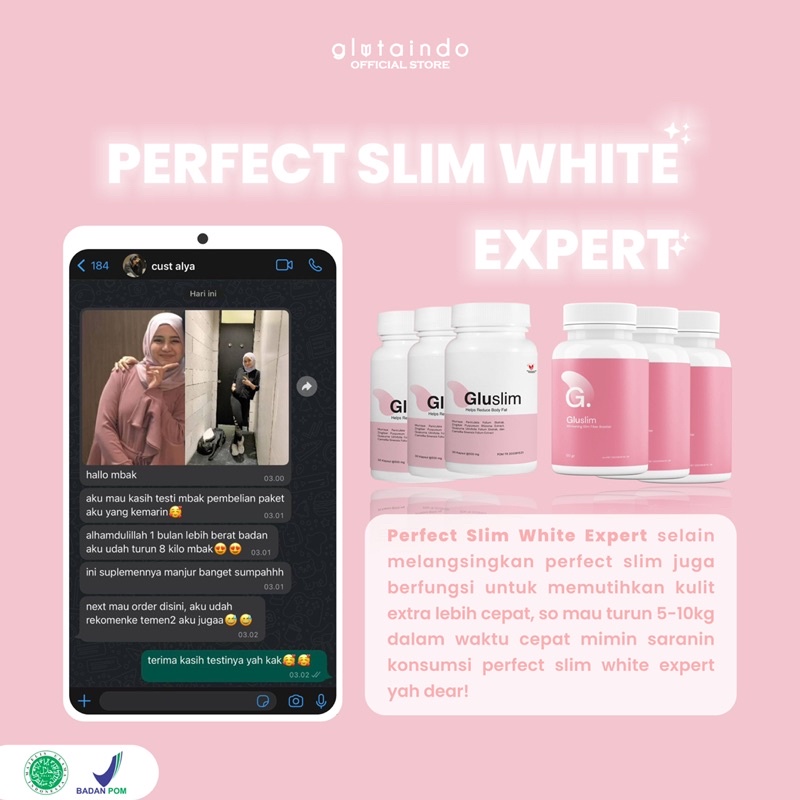 Glutaindo Whitening Slimming Fiber Booster - Penurun Berat Badan Dan Mencerahkan Kulit