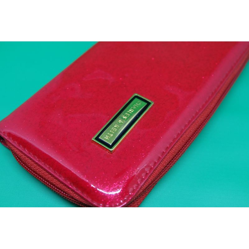 Dompet panjang charles and keith not original merah red muat hp kartu murah kado wanita
