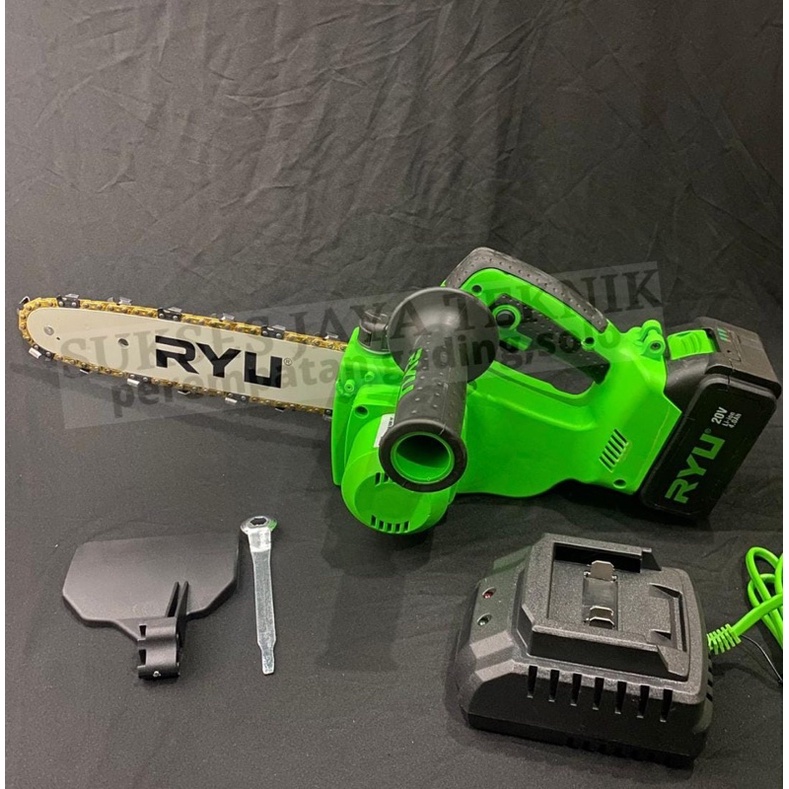 cordless chain saw Cas RCCH 10 inch chainsaw baterai 20V RCCH10 mesin pemotong kayu pohon