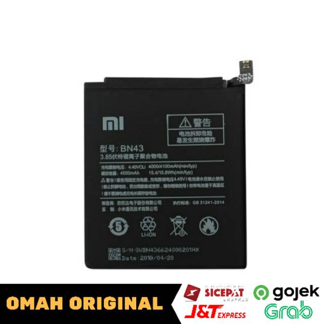 BATERAI BATRE XIAOMI REDMI NOTE 4X BN43 ORI