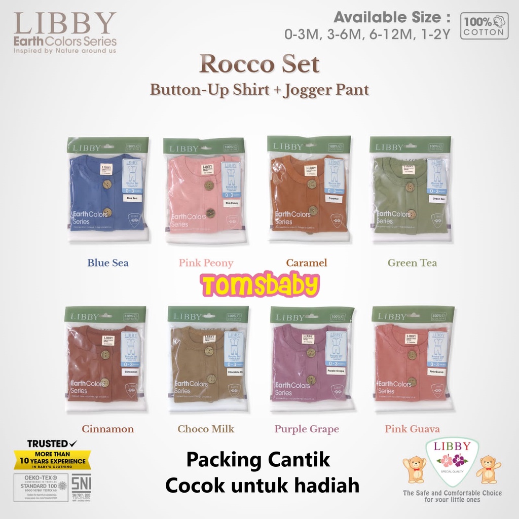 [0-2Thn] LIBBY (1stel) ROCCO SET + Celana Jogger Baju Bayi