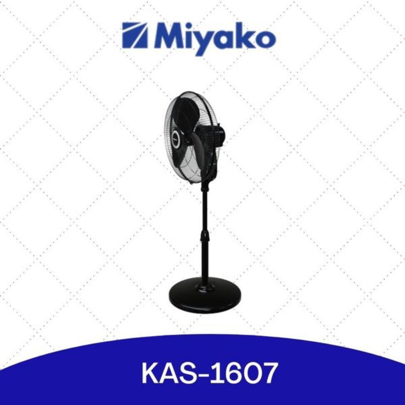 Miyako Stand Fan 16&quot;  KAS 1607 Kipas Angin 16 inch Kaki Bulat