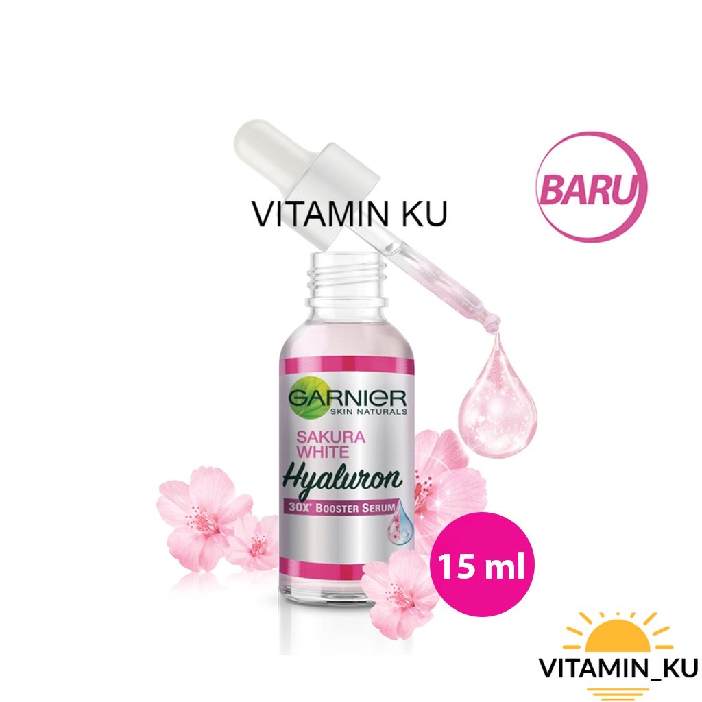 [ORIGINAL] GARNIER Sakura White Hyaluron 30X Booster Serum 15ml VITAMIN_KU