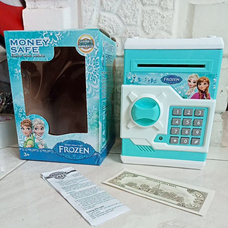 WF-3001HK Mainan Celengan Belajar Menabung ATM Mini Brankas Money Safe Electronik Locks WF 3001 HK