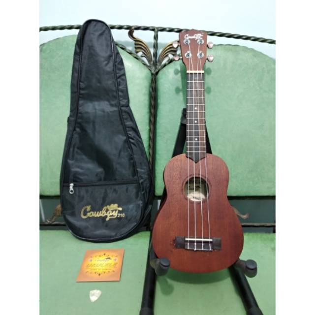 Ukulele Soprano Cowboy Original Tipe UK-21 NS Warna Brown Bonus Tas Senar Pick Murah Jakarta