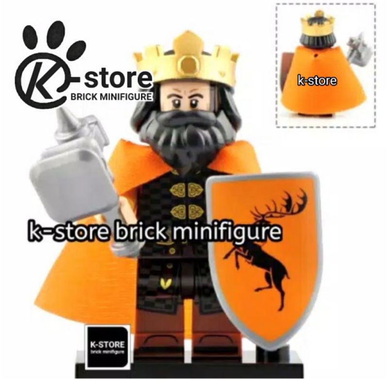 lego games of thrones king robert baratheon minifigure