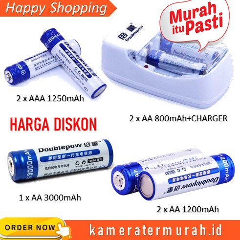 Baterai Cas AA / AAA Doublepow Series