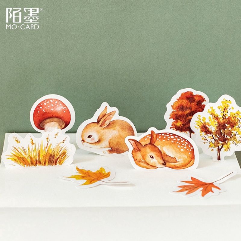 

Sticker Scrapbook/ Jurnal/ Diary Motif Hutan/Musim Gugur
