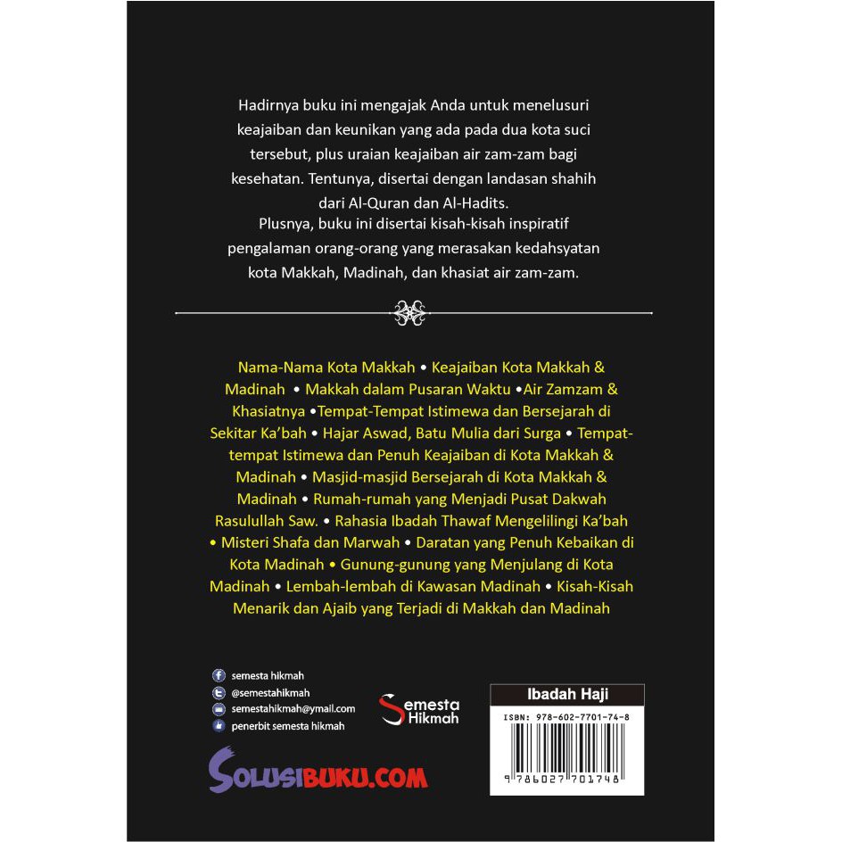 Semesta Hikmah Publishing - Mukjizat Makkah, Madinah, dan Air Zam-Zam - Buku Agama Islam-1