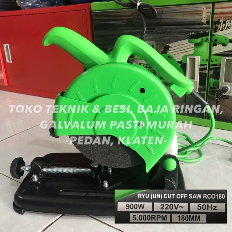 Mesin Cut Off Saw 7” RYU Tekiro RCO 180 Gergaji Besi 7inch Cutoff RCO180 Cutting Wheel Potong Besi R