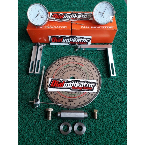Busur drajat Dial indikator noken as set alat dayel noken as.