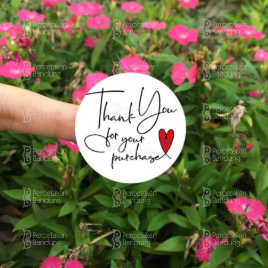 STICKER THANK YOU ||  STIKER TERIMA KASIH || 500 PCS / 1 ROLL || STICKER LABEL MURAH ||