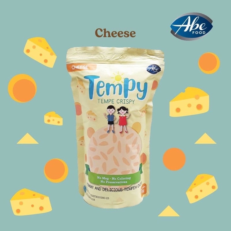 ABE FOOD Tempy 70g - Tempe Crispy - Snack Sehat - Cemilan Anak NO MSG - Keripik Tempe - Makanan Ringan