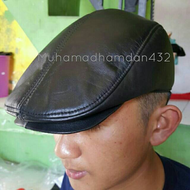 Topi Pet | Topi Pelukis | Topi Maher Zain | Topi Kodok | Topi Copet | Topi Pria Kulit Asli Murah