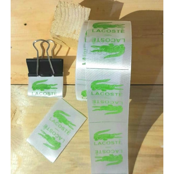 

label satin putih lebar 2,5cm minimal 100lusin