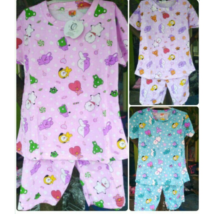 setelan karakter BT21/SETELAN ANAK PEREMPUAN k pop bt21/setelan murah/baju murah
