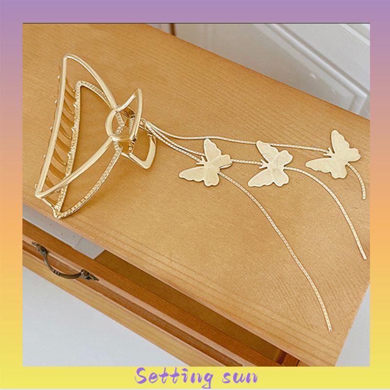 Butterfly Jepit Rambut Bentuk Kupu-Kupu Bahan Metal Ukuran Besar TN