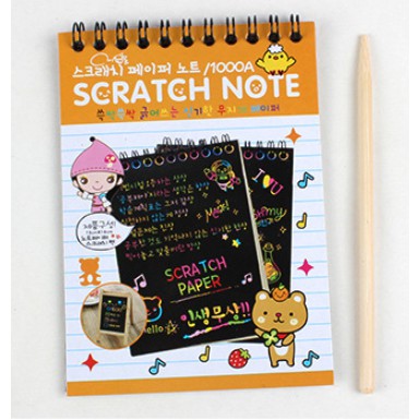 [ORGM] Buku Gambar Sketsa Scratch Note Hitam