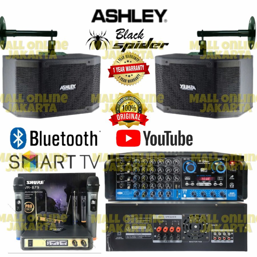 Paket Karaoke Ashley 10 inch ampli Key Controll Original