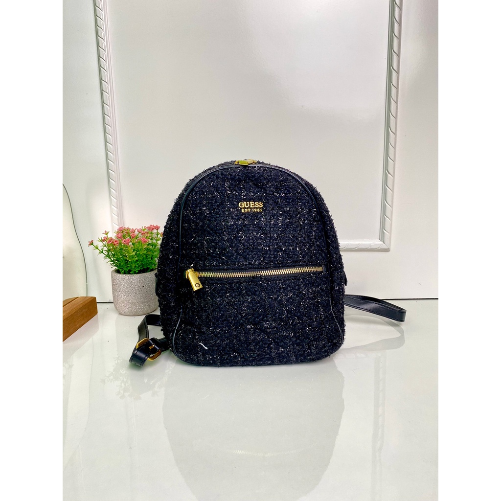 TAS RANSEL WANITA GS GS199 TWEED BACKPACK PREMIUM IMPORT