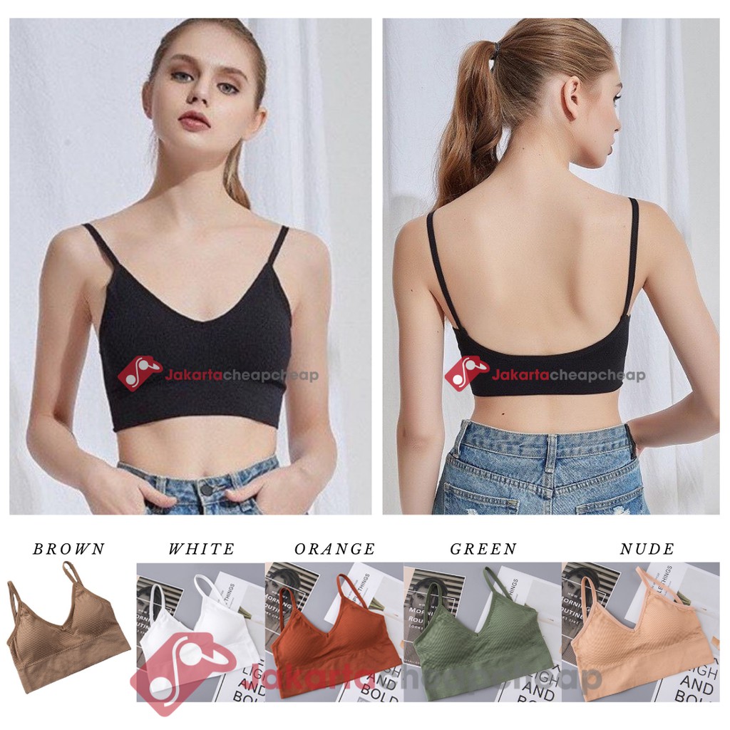 JC094 Pakaian Dalam Wanita Bra Cewek Tanpa Kawat Bralette Nyaman Polos