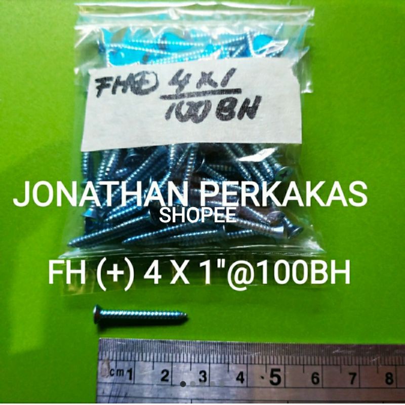 Sekrup Putih Fh(+) 4x1 (100bh) Self Tapping Screw Fh(+) 4x1(100bh) Sekrup Fh(+) 4x1(100bh)