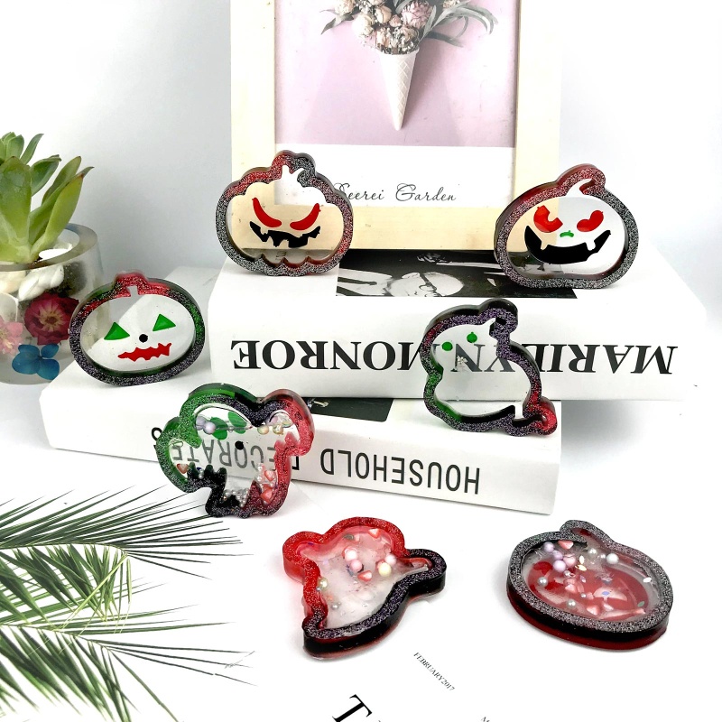 Zzz Cetakan Resin Bahan Silikon Hollow Untuk Membuat Gantungan Kunci