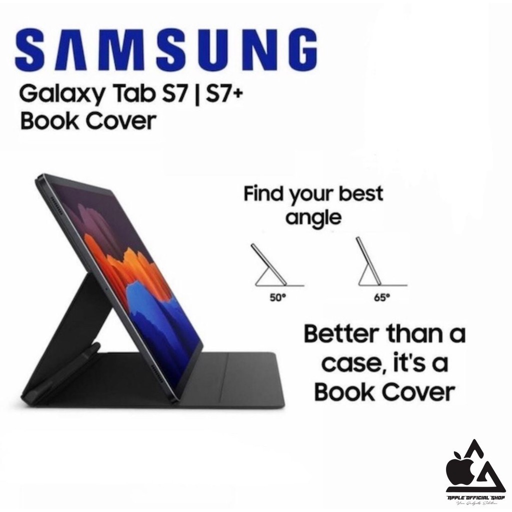 Book Cover Slot Pen SAMSUNG TAB S7+ 12.4inch / T975 / S7 Plus/ S6 LITE/ S7 Model Original Magnetic TEMPERED GLASS