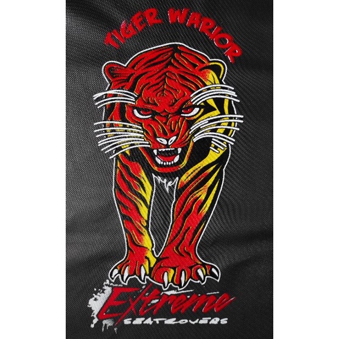 kulit jok motor gambar macan merah tiger warior