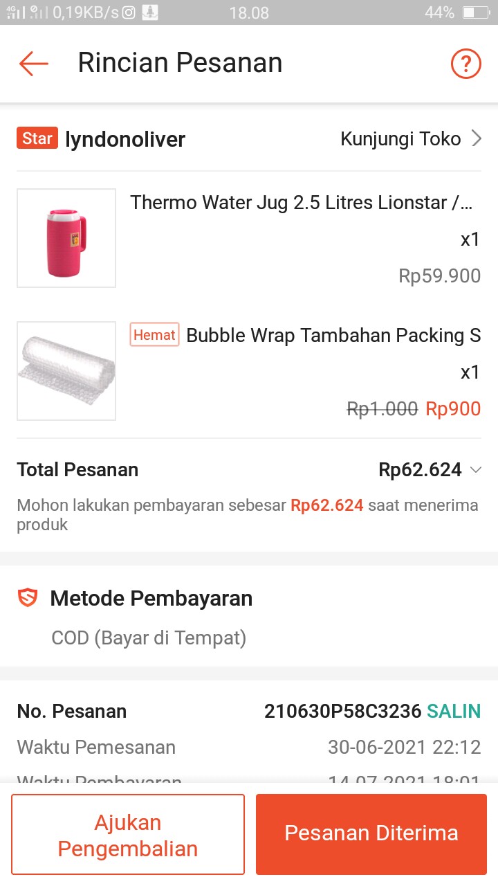 Thermo Water Jug 2.5 Litres Lionstar / Teko Untuk Panas Dan Dingin